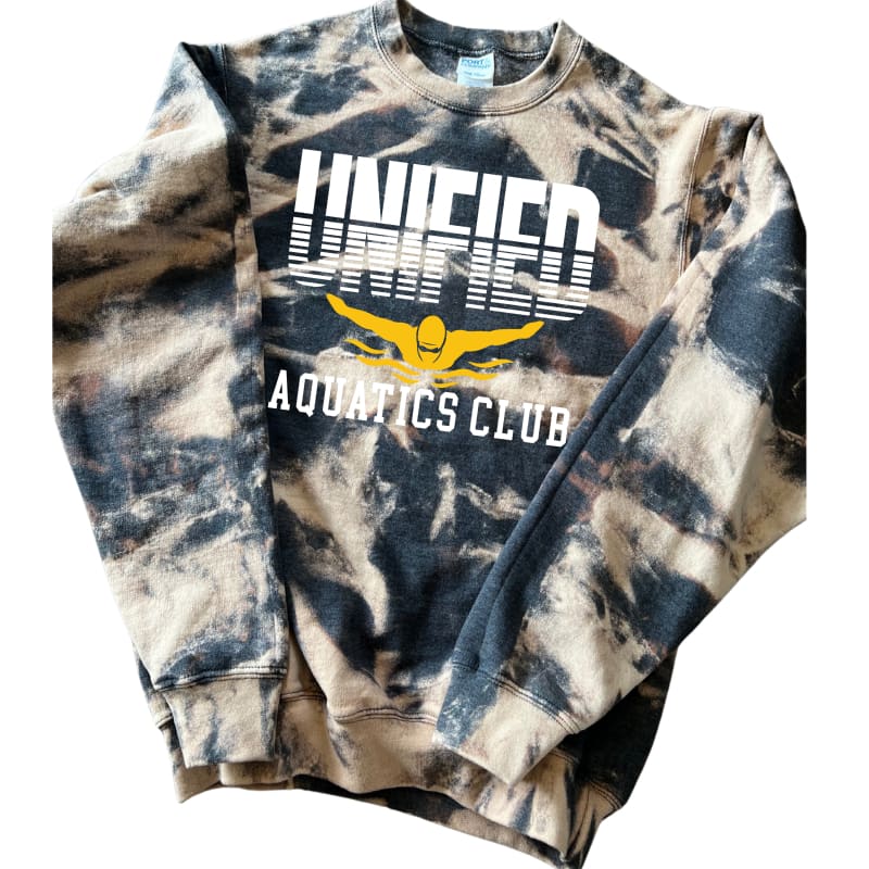 Unified Aquatics Club Scrunch Bleached “Split” Crewneck
