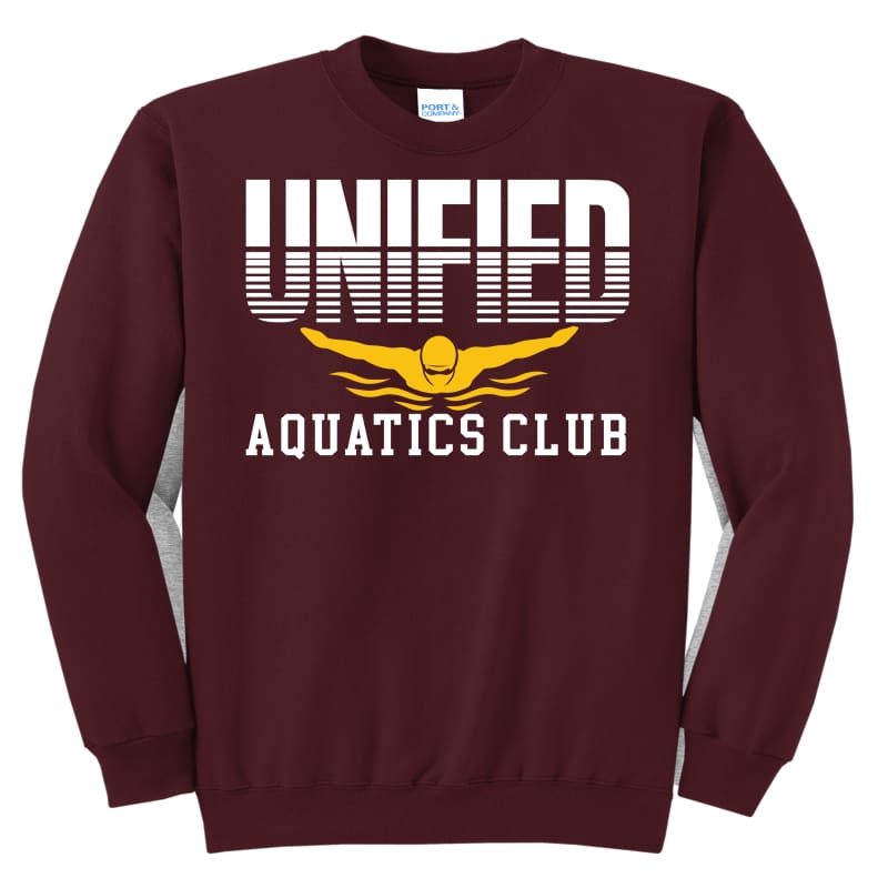 🖤 Unified Aquatics Club Split‑Design Sweatshirt – Hoodie