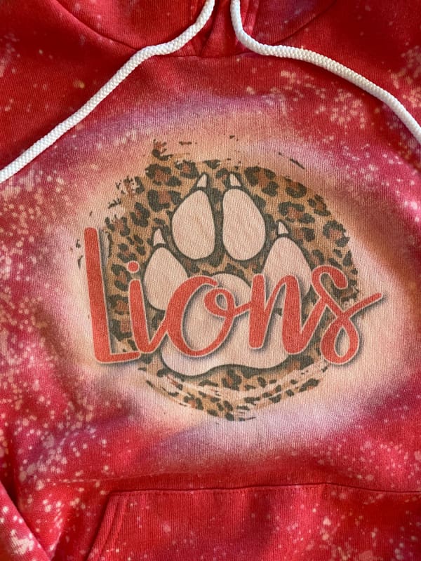 Bleached Liberty Union Lions Sweatshirt Hoodie