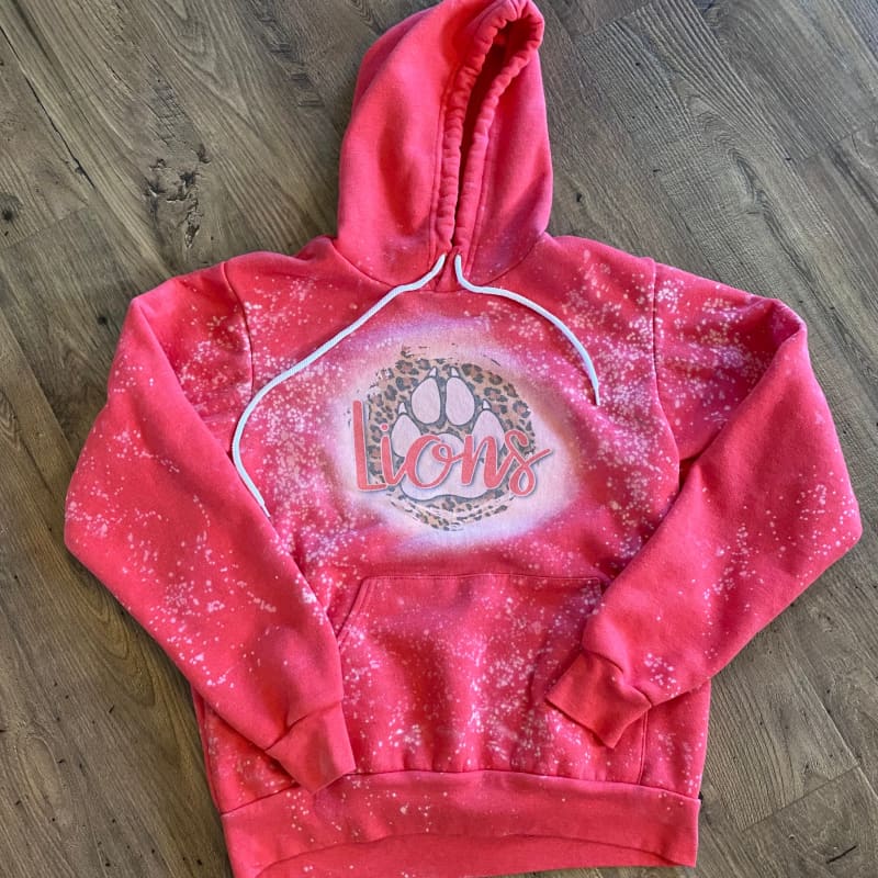 Bleached Liberty Union Lions Sweatshirt Hoodie - XS