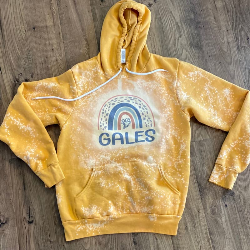 Bleached Rainbow Gales Sweatshirt Hoodie - XS / Heather 