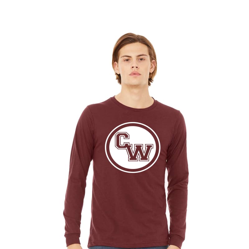 CW Adult Long Sleeve Tee - XS / Maroon