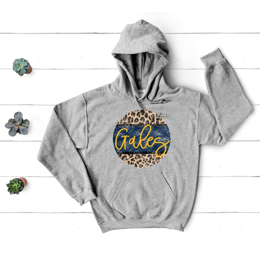 Gales Circle Leopard Sweatshirt - Youth XS / Hood