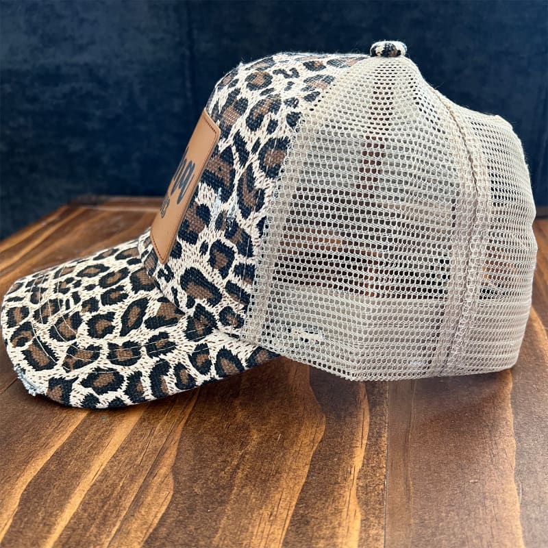 Mama Custom Leather Patch Hat - Trucker Hats