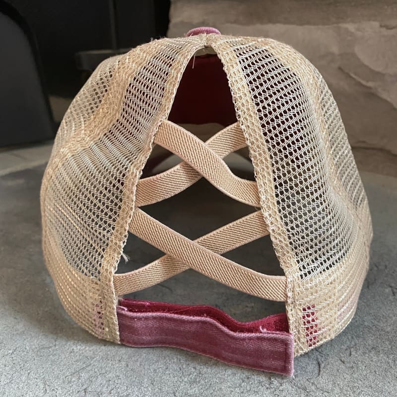 Rainbow CWLS Criss Cross Ponytail Hat - One Size - Trucker