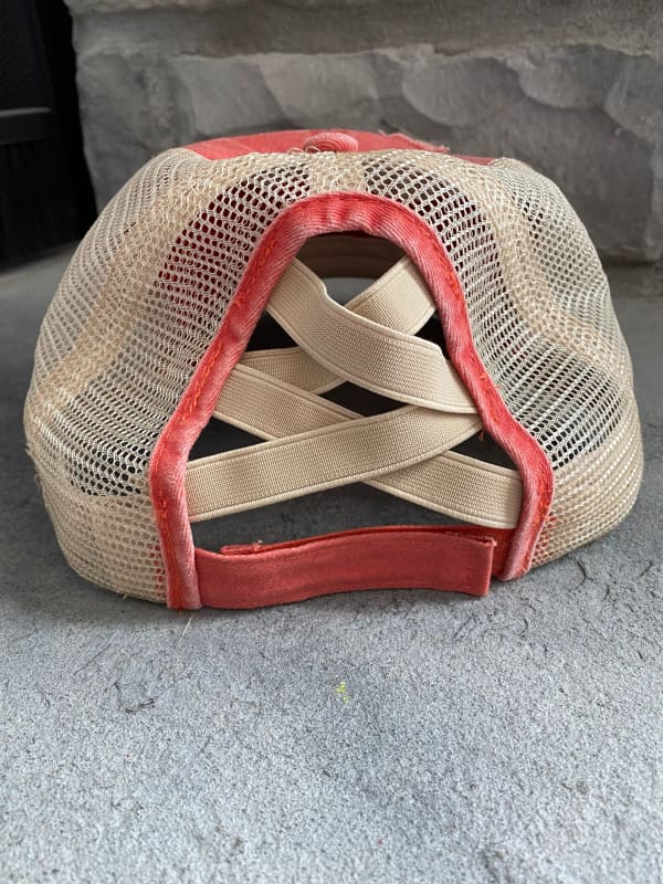 Rainbow Teacher Criss Cross Ponytail Hat - Trucker Hats