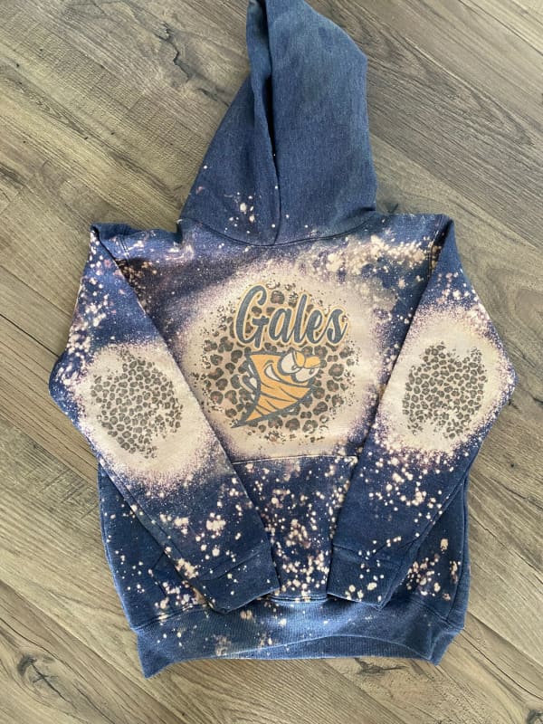 Youth Bleached Lancaster Gales Leopard Sweatshirt Hood - 