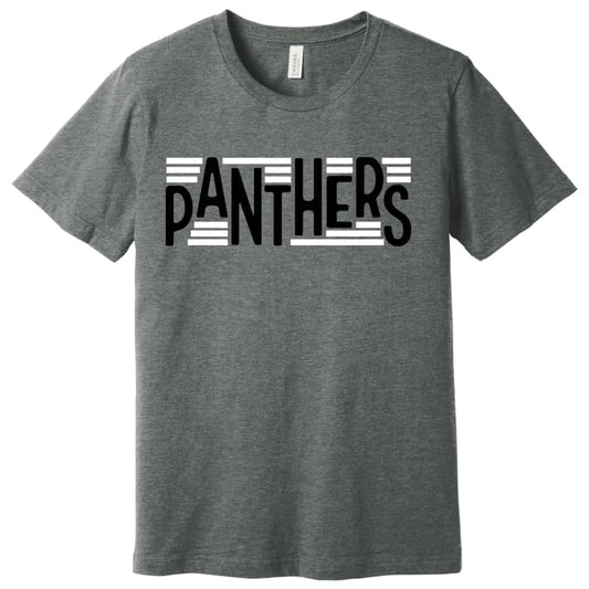 Panthers Lines Tee - Small / Gray / Short - Clothing