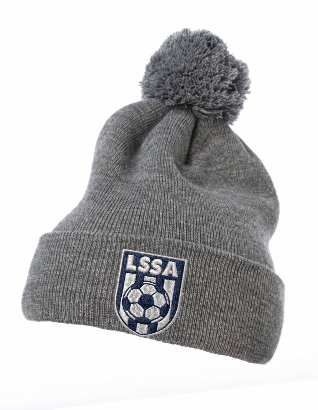 LSSA Soccer Embroidered Pom-Pom Beanie