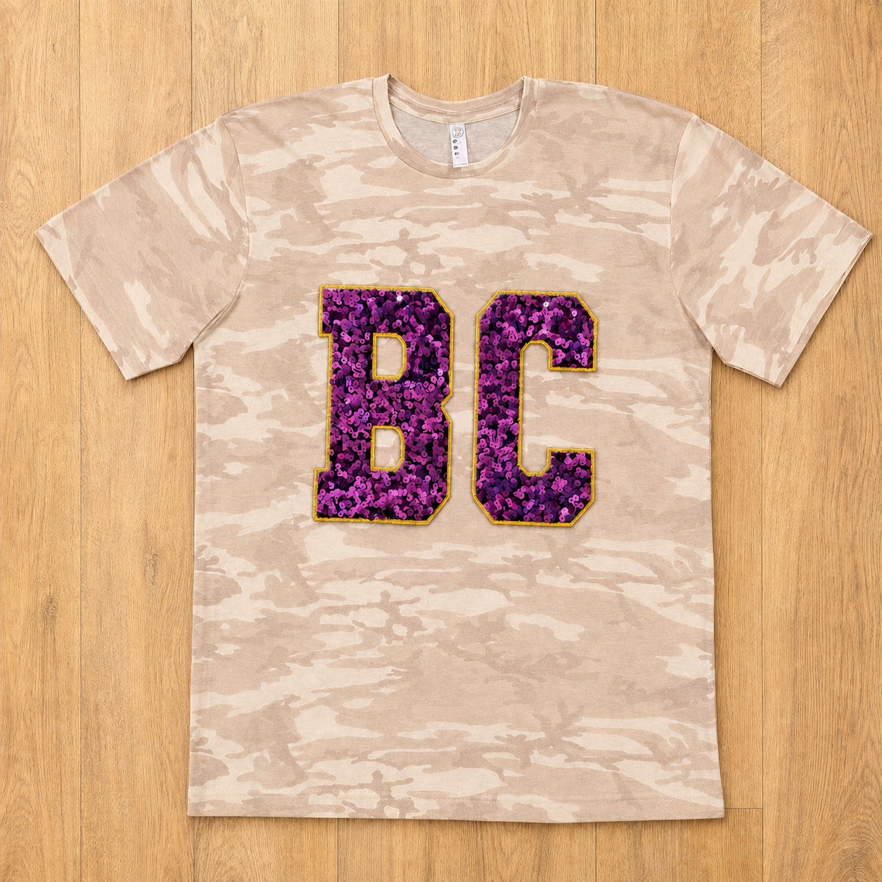 Bloom-Carroll Sequin BC Camo & Leopard Tee