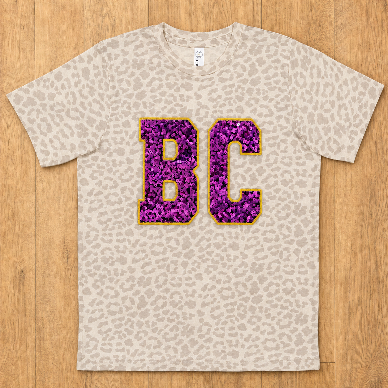 Bloom-Carroll Sequin BC Camo & Leopard Tee