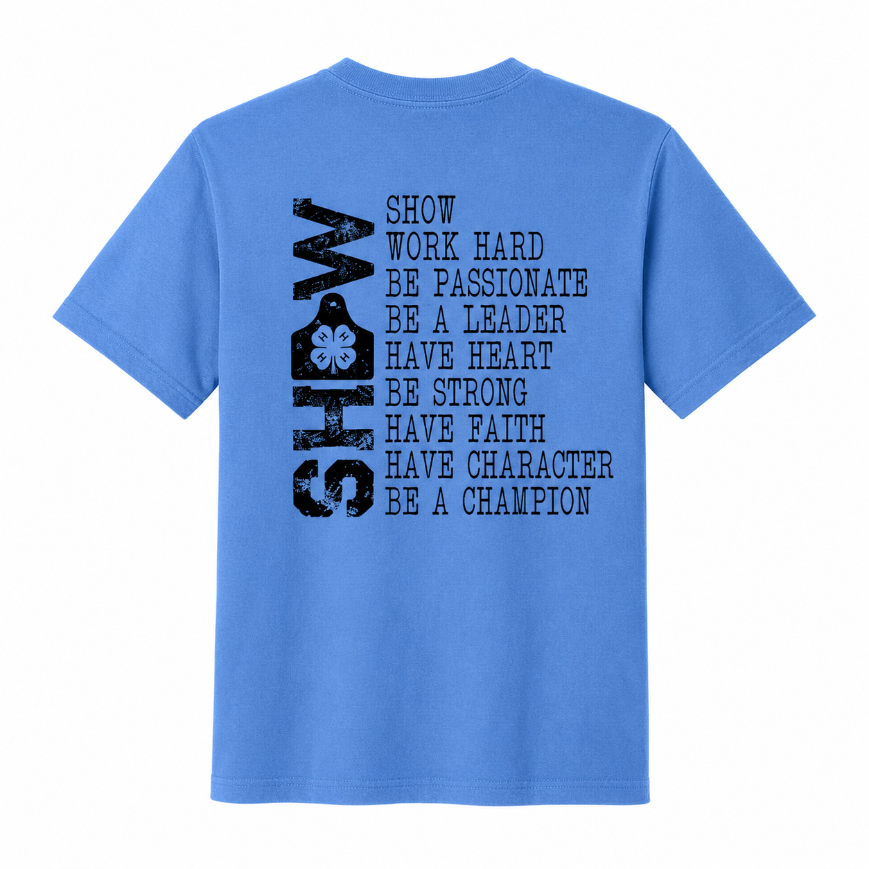 Comfort Colors Embroidered 4-H Clover Tee | Show Team Spirit in Comfort