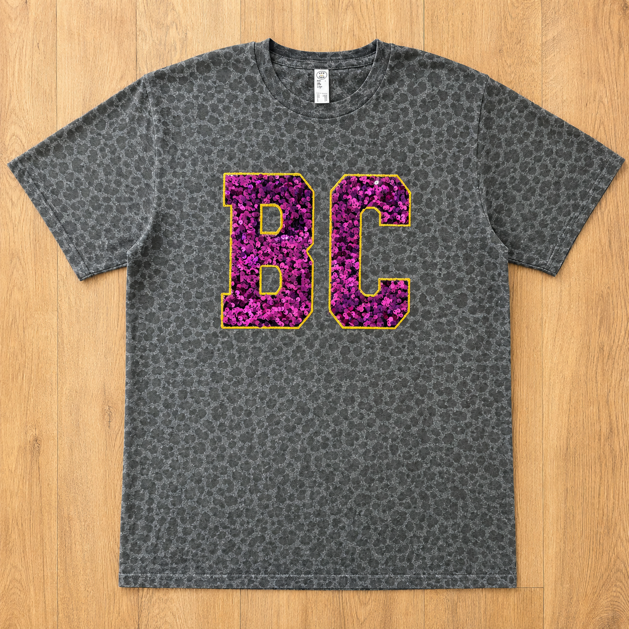 Bloom-Carroll Sequin BC Black Leopard Print Tee