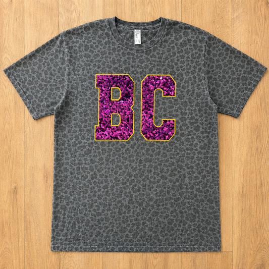Bloom-Carroll Sequin BC Black Leopard Print Tee