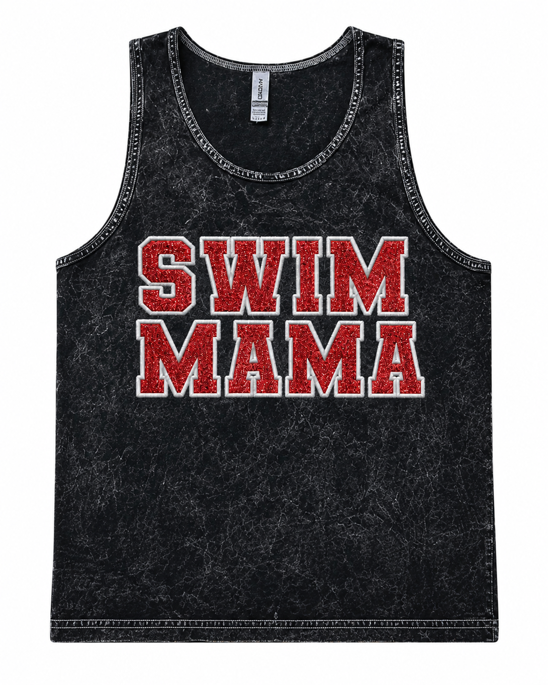 Vintage Glitter Varsity Swim Mama Tee or Tank