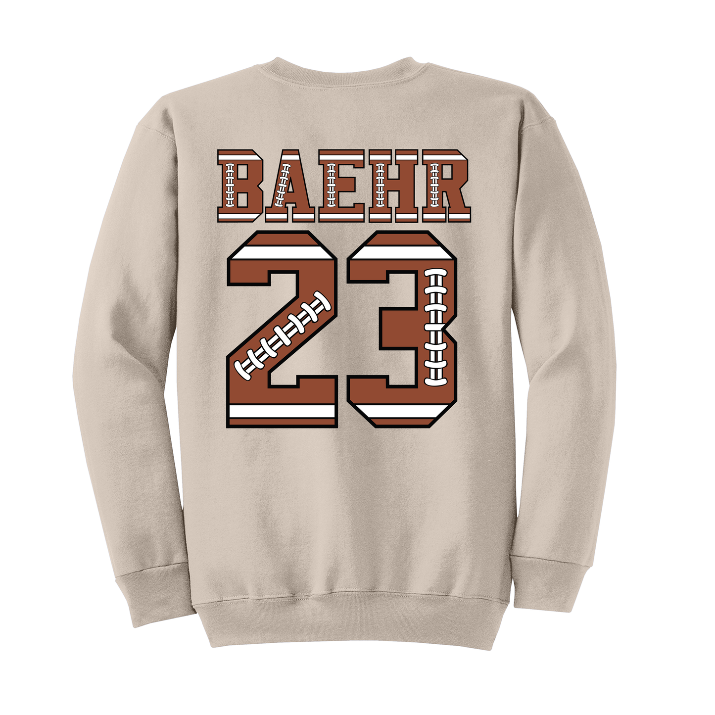 Football Mama Sweatshirt – Custom Football Mom Crewneck with Personalized Player Number | Canal Winchester Football Apparel