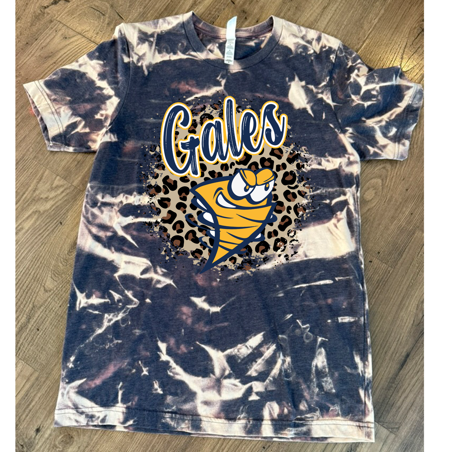 Gales Leopard Circle Tee – Tie‑Dye Style Spirit Shirt (Youth S‑Adult 3XL)
