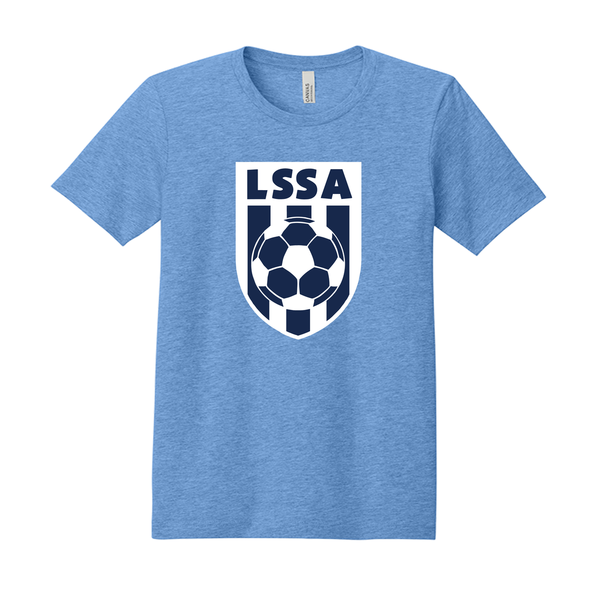 LSSA Personalized Soccer Blue BELLA+CANVAS T-Shirt