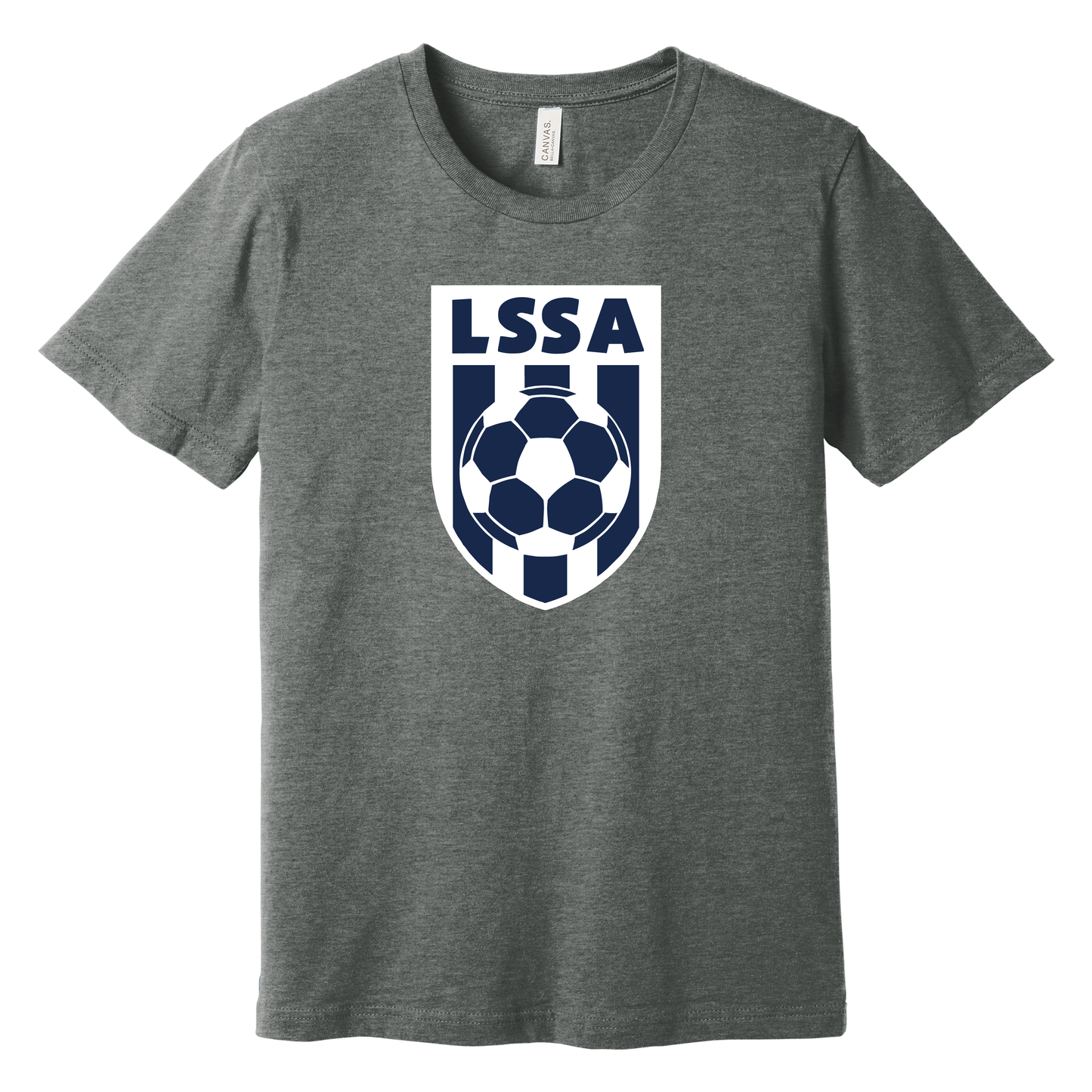 LSSA Personalized Soccer Grey BELLA+CANVAS T-Shirt