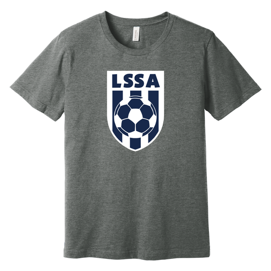 LSSA Personalized Soccer Grey BELLA+CANVAS T-Shirt