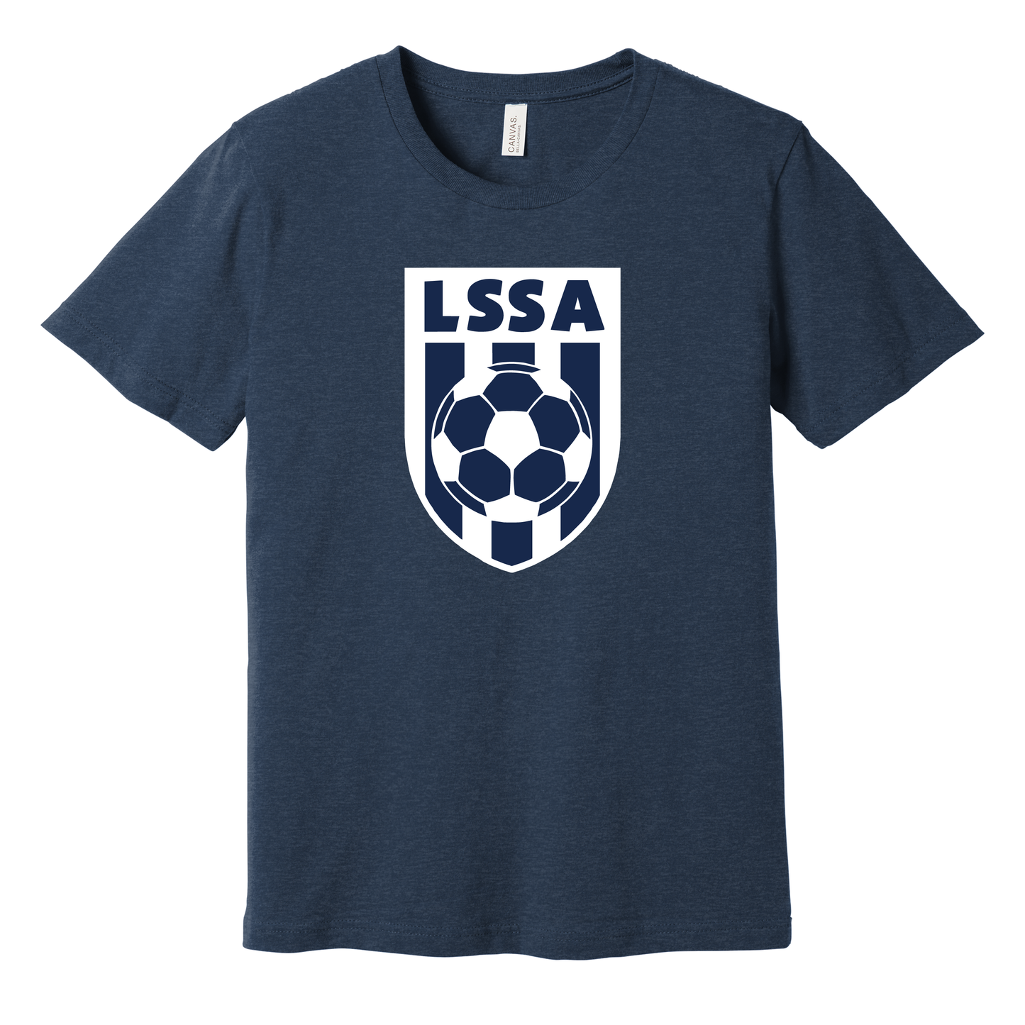 LSSA Personalized Soccer Navy BELLA+CANVAS T-Shirt