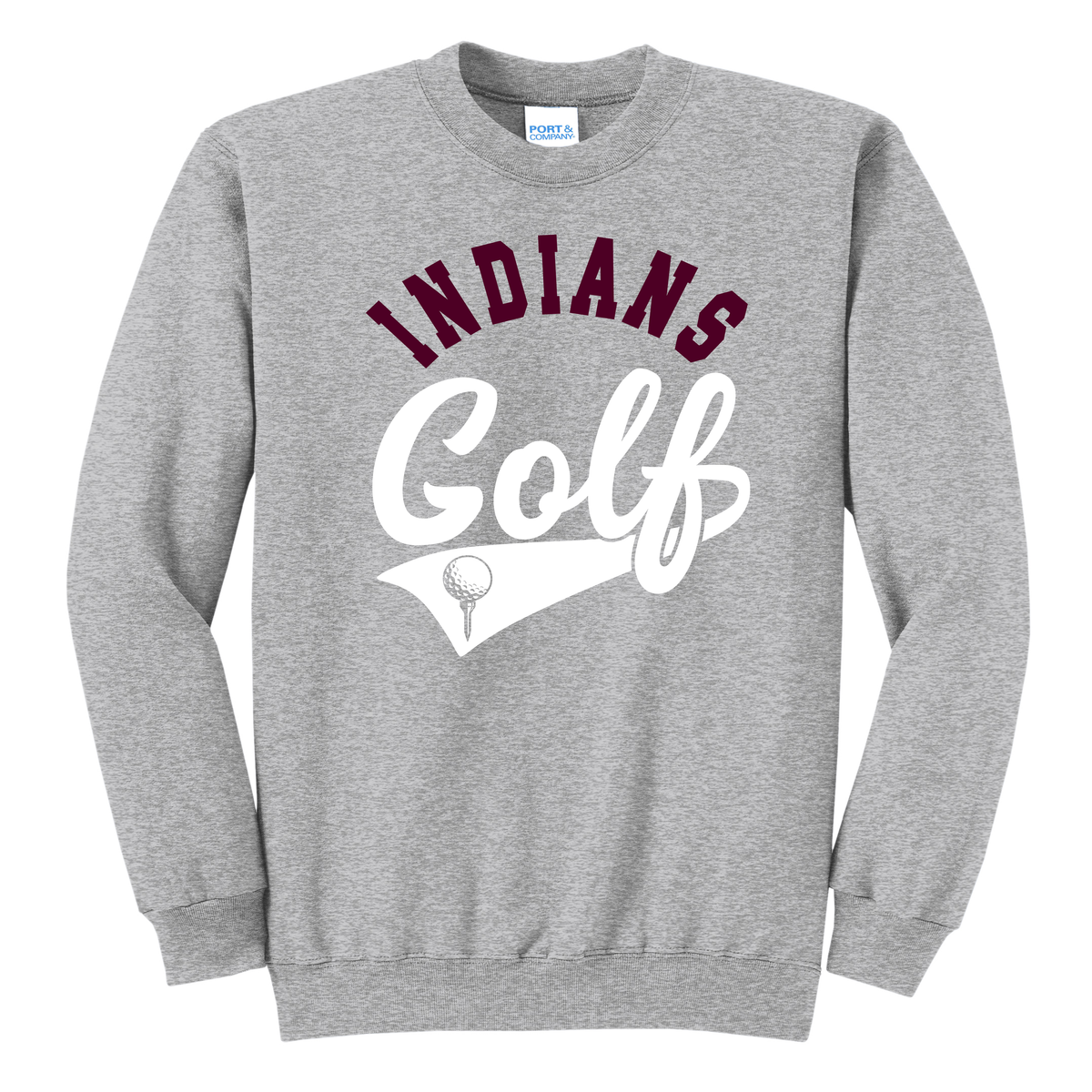 Canal Winchester Indians Golf Sweatshirt – Golf Graphic Hoodie & Crewneck | Youth & Adult Sizes | Black, Maroon & Grey