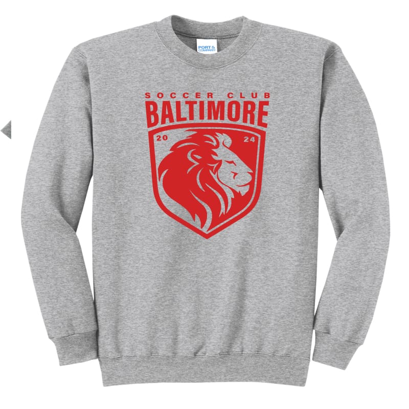 Baltimore Soccer Club Gray Sweatshirt | Crewneck & Hoodie
