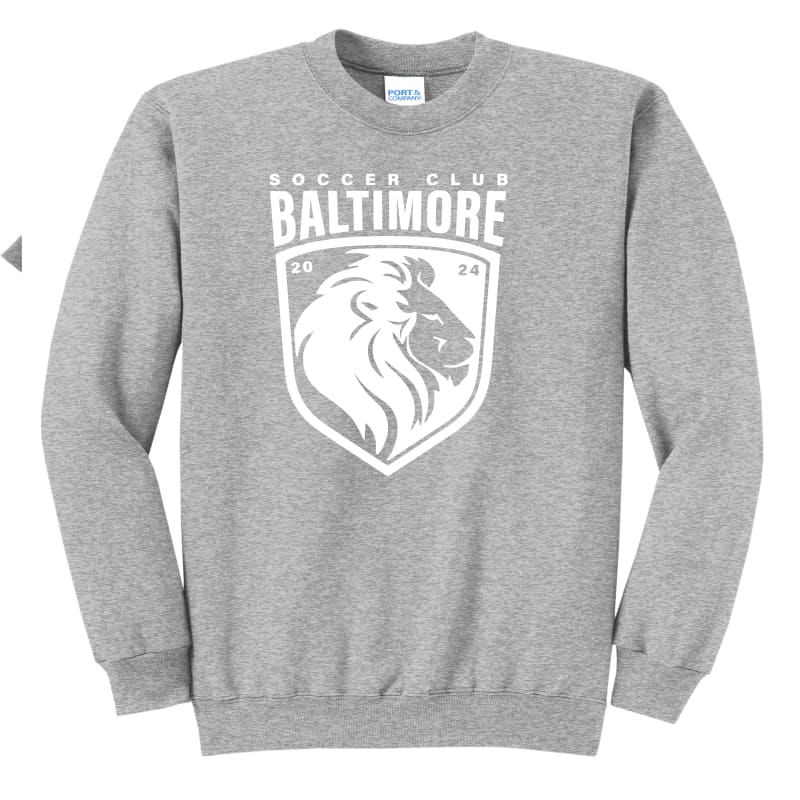 Baltimore Soccer Club Gray Sweatshirt | Crewneck & Hoodie