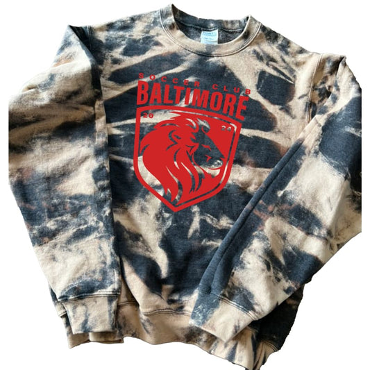 Baltimore Soccer Club Hand Scrunch Bleached Sweatshirt –