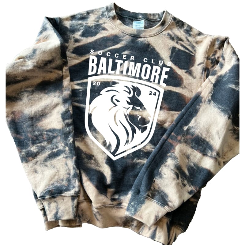 Baltimore Soccer Club Hand Scrunch Bleached Sweatshirt –