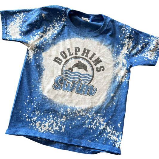 Bleached Dolphins Swim Team Tee - Clothing