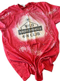 Bleached Red Wild About Animals 4-H Club Tee - Youth Small /