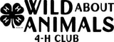 Bleached Red Wild About Animals 4-H Club Tee - Youth Small /