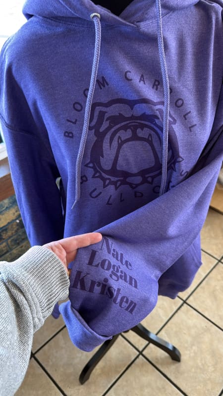Bloom Carroll Bulldogs Custom Kids Name Hoodie - Clothing