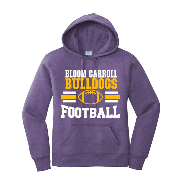 Bloom Carroll Bulldogs Football Purple sweatshirt - Small -