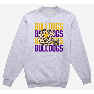 Bulldogs Leopard Helmet sweatshirt - Clothing