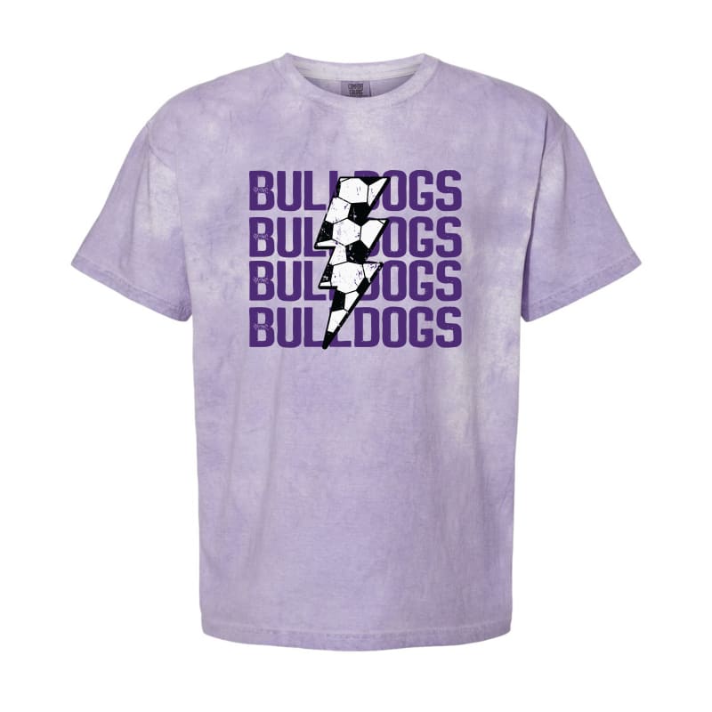 Bulldogs Soccer Lightning Blast Comfort Colors Tee