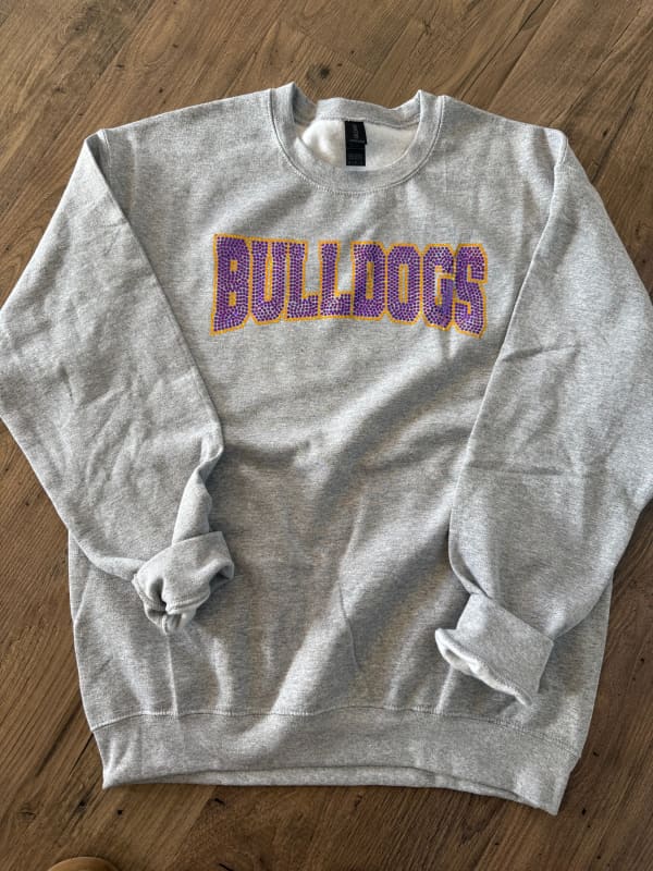 🐾 Bulldogs Spangle Spirit Sweatshirt – Bloom-Carroll