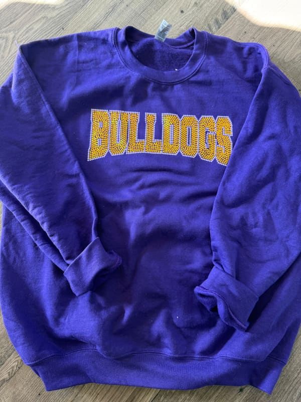 🐾 Bulldogs Spangle Spirit Sweatshirt – Bloom-Carroll
