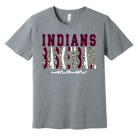 Canal Winchester Indians Basketball Tee – Grey Leopard