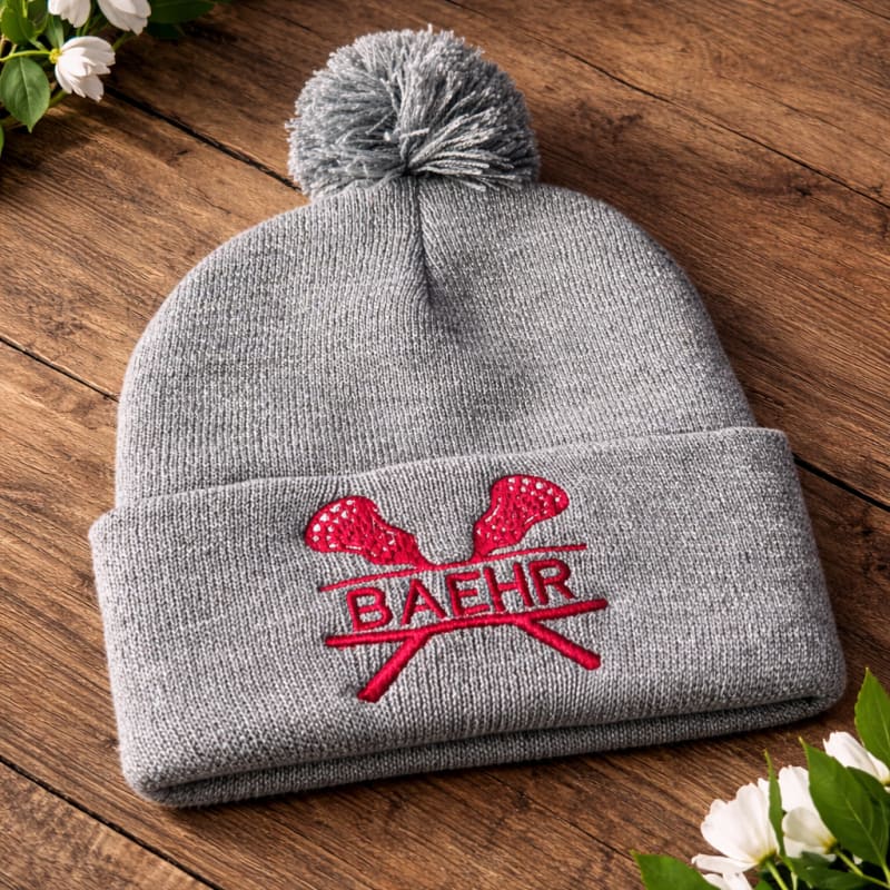 Canal Winchester Lacrosse Pom Beanie – Custom Embroidered
