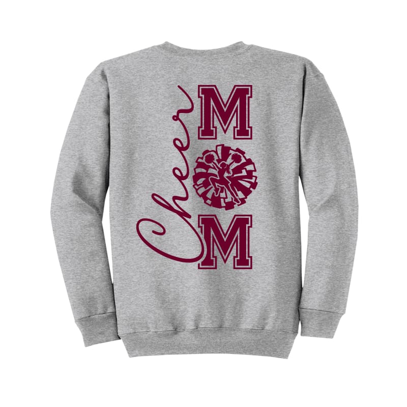 Cheer Mom Bold Pom Pom Graphic Sweatshirt - Clothing