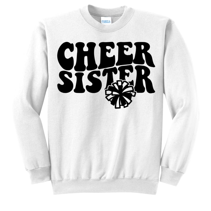 🖤 Cheer Sister & Game Day Snack Lover Sweatshirt –