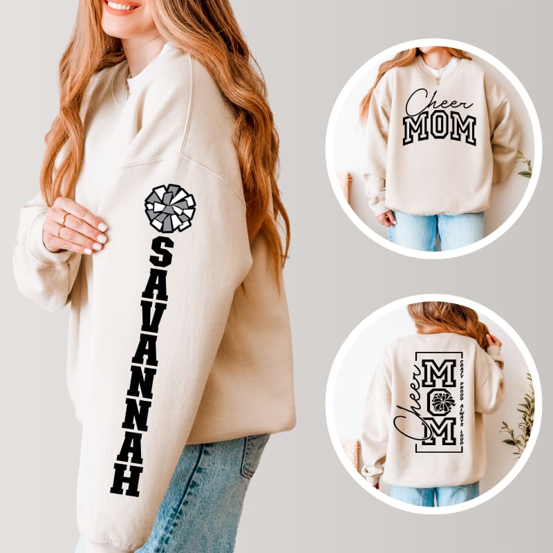 🖤 Custom Name Cheer Mom Sweatshirt – Pickerington Panthers