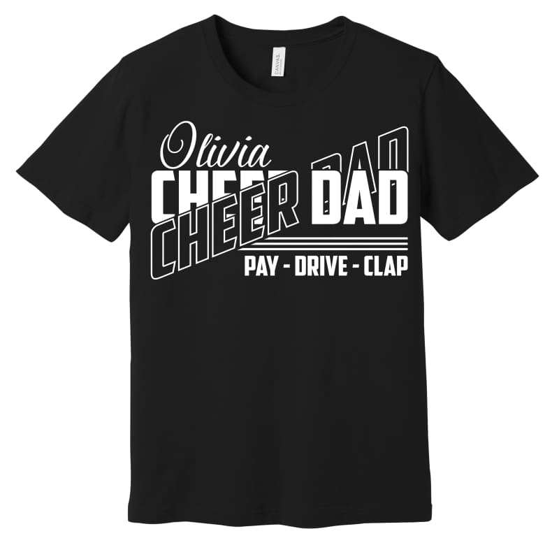 Custom Panthers Cheer Dad Tee – Pay Drive Clap - Small