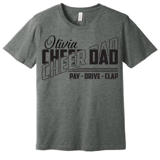 Custom Panthers Cheer Dad Tee – Pay Drive Clap - Small