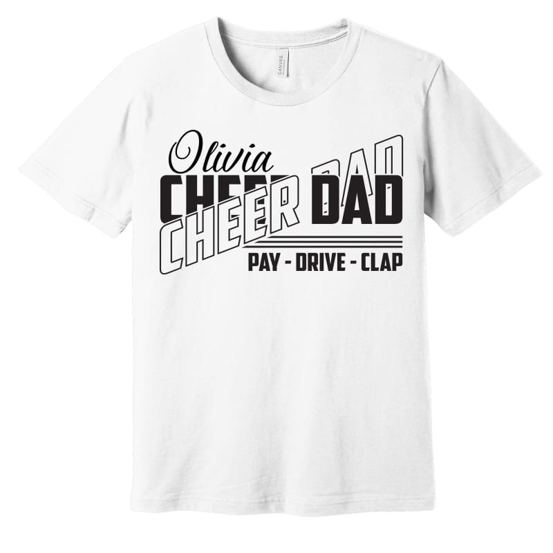 Custom Panthers Cheer Dad Tee – Pay Drive Clap - Small
