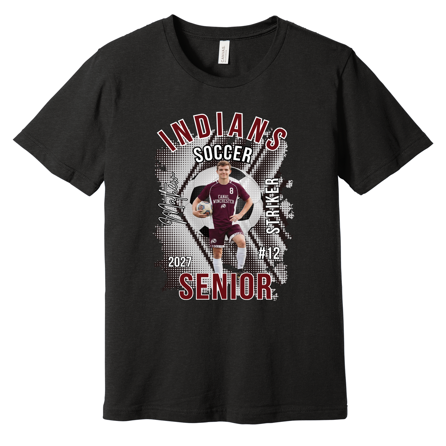 Custom Senior Soccer Spotlight Photo Tee
