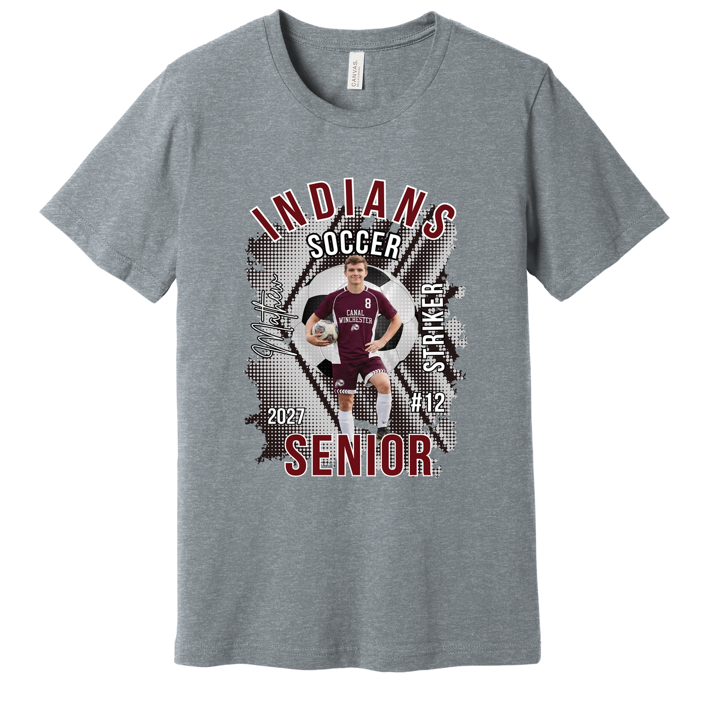 Custom Senior Soccer Spotlight Photo Tee
