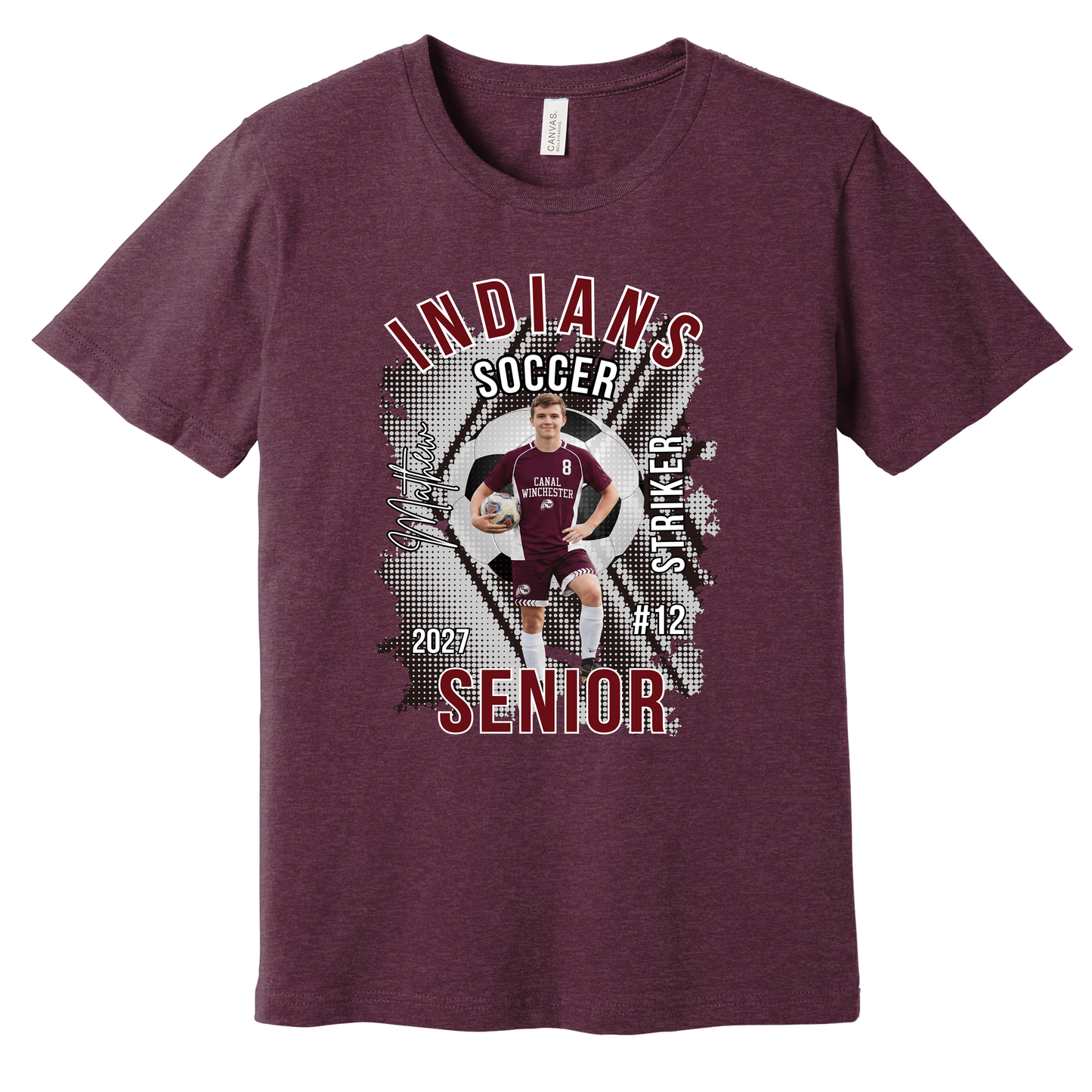Custom Senior Soccer Spotlight Photo Tee